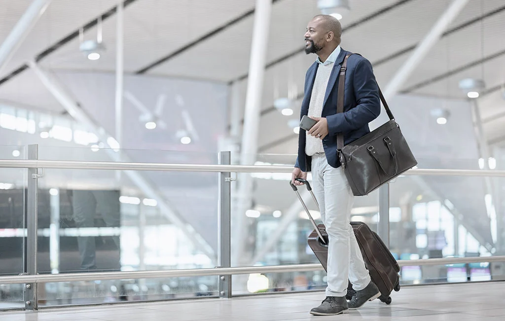 Car service client at airport